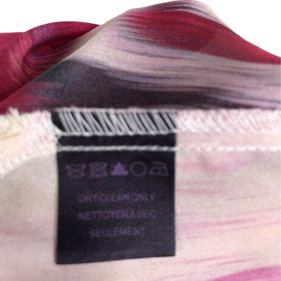 Hale Bob Women‎ Blouse TopTunic XS Zahara Silk Boho Long Sleeve Pink Watercolor - Picture 7 of 8